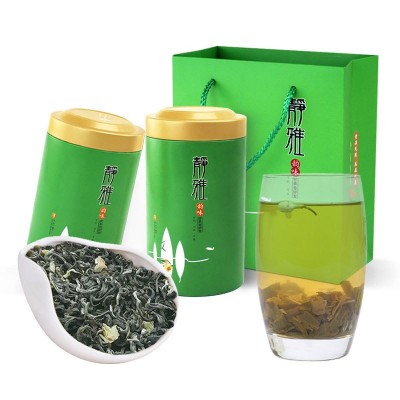 茉莉花茶 2021浓香型散装茉莉花茶 花草茶罐装125克 新茶绿茶茶叶