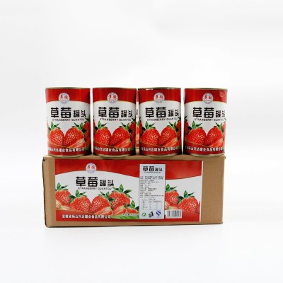 多国 糖水草莓罐头425g*12罐 牛皮纸包装
