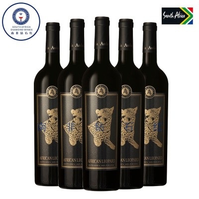 原瓶原装进口南非钻石红葡萄酒-奥迪莎非洲豹干红葡萄酒红酒