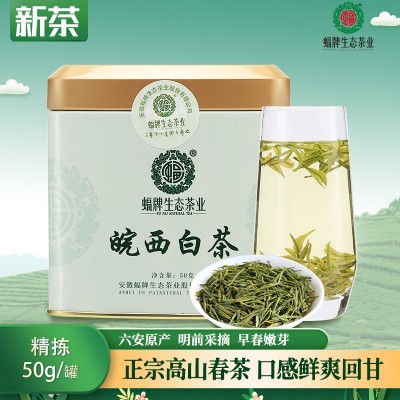 2022新茶皖西白茶安徽白茶茶叶六安白茶散装罐装春茶50g