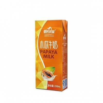皇氏乳业木瓜牛奶 添加木瓜原浆 常温早餐奶250ml*12盒一件代发
