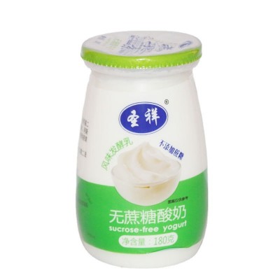 圣祥无蔗糖老北京酸奶整箱批发180g*12瓶风味发酵乳酸牛奶老酸奶