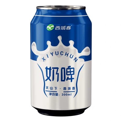 新疆西域春奶啤二次发酵乳酸菌饮品饮料无酒精啤酒300ml*12瓶