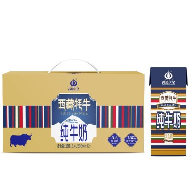西藏高原之宝牦牛纯牛奶200ml*12盒