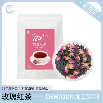 玫瑰红茶花茶90g/袋三角袋泡茶批发茶包茶叶袋调味茶厂家供应出口