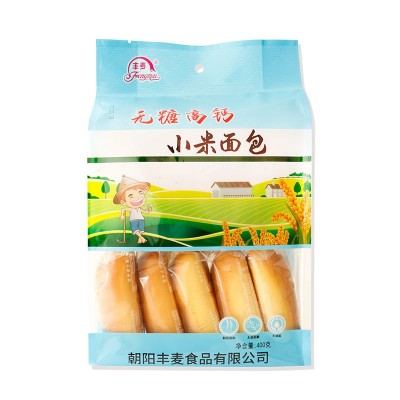 丰麦食品 无糖高钙小米面包 400g 无糖糕点 东北辽西西式糕点