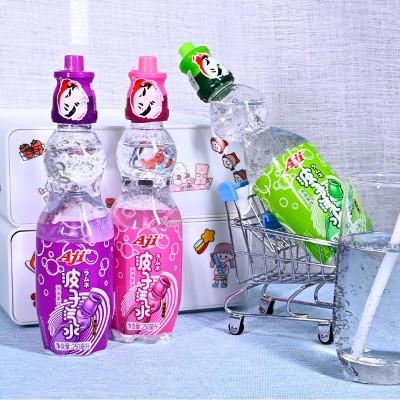 AJI波子汽水250ml水蜜桃柠檬气泡水饮品弹珠汽水碳酸饮料网红饮品 2瓶起售