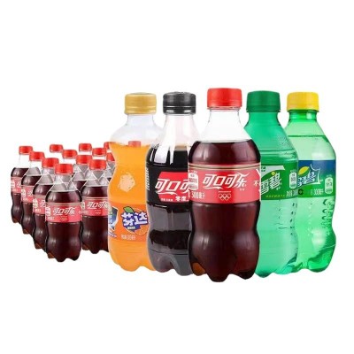 可口可乐雪碧整箱12瓶小瓶装300ml迷你瓶装芬达无糖碳酸饮料汽水 2件起售