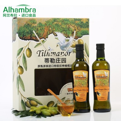蒂勒庄园西班牙橄榄油特级初榨橄榄500ml美容护肤橄榄油礼盒批发