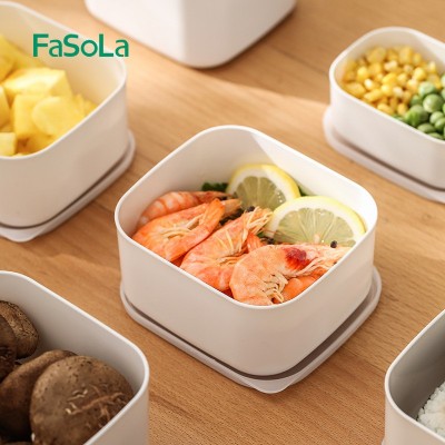 FaSoLa家用保鲜盒塑料带盖微波炉冰箱密封盒厨房便当盒饭盒收纳盒